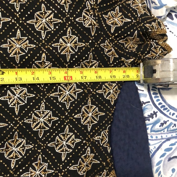 Vintage Beaded Black and Gold Formal Dress - Picture 15 of 16